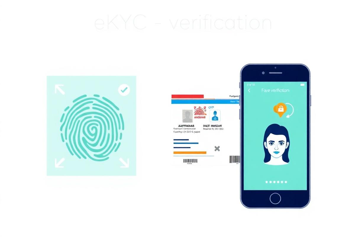 eKYC के तीन माध्यम — OTP, बायोमेट्रिक फिंगरप्रिंट और फेस ऑथेंटिकेशन
